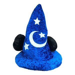 Disney Mickey Mouse Sorcerer’s Apprentice Wizard Hat Plush – Blue Stars & Moon